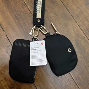 Lululemon Black Dual Pouch Wristlet